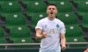 Werder's Milot Rashica cheers for his goal to make it 2-0 during a German Bundesliga soccer match between Werder Bremen and 1. FC Cologne in Bremen, Germany, Saturday, June 27, 2020. (Carmen Jaspersen/dpa via AP, pool)