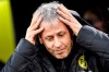 File---File picture taken Oct.19, 2019 shows Dortmund's head coach Lucien Favre beside the pitch prior the German Bundesliga soccer match between Borussia Dortmund and Borussia Moenchengladbach in Dortmund, Germany, Saturday Oct. 19, 2019. (AP Photo/Martin Meissner,file)
