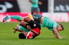 Everton's Lucas Digne, right and Southampton's Kyle Walker-Peters collide during an English Premier League soccer match between Southampton and Everton at the St. Mary's stadium in Southampton, England, Sunday Oct. 25, 2020. (AP Photo/Frank Augstein, Pool)