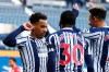 West Bromwich Albion's Matheus Pereira, left, celebrates after scoring his side's opening goal during an English Premier League soccer match between West Bromwich Albion and Southampton at The Hawthorns in West Bromwich, England, Monday April 12, 2021. (Michael Steele/Pool via AP)