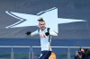 Tottenham's Gareth Bale celebrates after scoring his side's fourth goal during an English Premier League soccer match between Tottenham Hotspur and Burnley at the Tottenham Hotspur Stadium in London, England, Sunday, Feb. 28. 2021. (Daniel Leal Olivas/Pool via AP)
