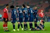 Arsenal's Hector Bellerin lies down behind a defensive wall before a Southampton free kick during an English Premier League soccer match between Southampton and Arsenal at the St Mary's stadium in Southampton, England, Tuesday Jan. 26, 2021. (AP Photo/Frank Augstein, Pool)