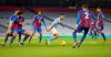 Manchester City's Gabriel Jesus, centre dribbles with the ball surrounded by Crystal Palace players during an English Premier League soccer match between Manchester City and Crystal Palace at the Etihad Stadium in Manchester, England, Sunday Jan.17, 2021. (Clive Brunskill/Pool via AP)