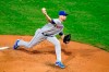New York Mets' Jacob deGrom pitches during the second inning of a baseball game against the Philadelphia Phillies, Wednesday, Sept. 16, 2020, in Philadelphia. (AP Photo/Matt Slocum)