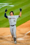 Milwaukee Brewers' Tyrone Taylor reacts after hitting a home run off Philadelphia Phillies pitcher Chase Anderson during the fifth inning of baseball game, Wednesday, May 5, 2021, in Philadelphia. (AP Photo/Matt Slocum)