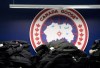 Canada Goose jackets are stacked up at the Canada Goose factory in Toronto on April 2, 2015. Canada Goose Holdings Inc. is moving to increase its domestic production of personal protective equipment for health-care workers across Canada. THE CANADIAN PRESS/Nathan Denette