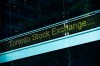 A Toronto Stock Exchange ticker is seen at The Exchange Tower in Toronto on Thursday, August 18 2011. THE CANADIAN PRESS/Aaron Vincent Elkaim