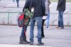 A boy hugs his father as he waits to be called to enter the schoolyard the Marie-Derome School in Saint-Jean-sur-Richelieu, Que. on Monday, May 11, 2020. Quebec's education department says a total of 41 students and teachers have tested positive for COVID-19 since primary schools outside the Montreal area opened on May 11. THE CANADIAN PRESS/Paul Chiasson