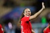 Canada's Lindsay Agnew salutes supporters at the end of the Women's World Cup Group E soccer match between Canada and New Zealand in Grenoble, France, Saturday, June 15, 2019. Canadian international Lindsay Agnew, who played for Sydney FC in Australia's W-League Grand Final in March, has signed a one-year contract plus an option with the defending NWSL champion North Carolina Courage. THE CANADIAN PRESS/AP/Francisco Seco