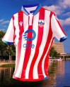 Atletico Ottawa unveiled its home jersey, shown in a handout illustration, on Thursday, adding a Maple Leaf to the traditional red-and-white colours of its Atletico Madrid parent club. THE CANADIAN PRESS/HO-Canadian Premier League MANDATORY CREDIT