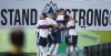 The Vancouver Whitecaps celebrate Fredy Montero's goal against the Montreal Impact during second half MLS soccer action in Vancouver, B.C. Wednesday, September, 16, 2020. The Whitecaps are looking to string together two wins in a row as they prepare to face Real Salt Lake in Utah on Saturday. THE CANADIAN PRESS/Jonathan Hayward