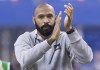 Montreal Impact manager Thierry Henry salutes fans following an MLS soccer game against the New England Revolution in Montreal, Saturday, February 29, 2020. Henry is counting on his players to be ready when, or if, the 2020 Major League Soccer season returns.TTHE CANADIAN PRESS/Graham Hughes