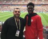 Canadian soccer star Alphonso Davies and his agent Nick Huoseh are shown in a handout photo at the World Cup in Moscow. As Davies climbs the world soccer ladder, Huoseh is right with him THE CANADIAN PRESS/HO-Nick Huoseh MANDATORY CREDIT