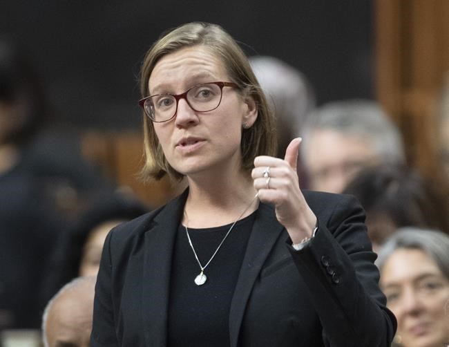 International Development Minister Karina Gould responds to a question during Question Period in the House of Commons Tuesday December 10, 2019 in Ottawa. The Trudeau government is preparing its response to Wednesday morning’s UN launch COVID-19 humanitarian response plan. THE CANADIAN PRESS/Adrian Wyld