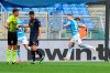 Lazio's Ciro Immobile, right, celebrates after scoring his side's second goal on a penalty during a Serie A soccer match between Lazio and Genoa, in Rome's Olympic stadium, Sunday, May 2, 2021. (Fabrizio Corradetti/LaPresse via AP)
