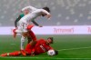 Sassuolo's goalkeeper Andrea Consigli, and Torino's Lyanco, left, in action during the Serie A soccer match between Sassuolo and Torino, at the Mapei Stadium in Reggio Emilia, Italy, Friday, Oct. 23, 2020. (Fabrizio Zani/LaPresse via AP)
