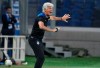 Atalanta's manager Gian Piero Gasperini gives instructions during a Serie A soccer match between Atalanta and Brescia, at the Gewiss Stadium in Bergamo, Italy, Tuesday, July 14, 2020. (Gianluca Checchi/LaPresse via AP)