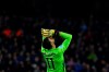 Wolverhampton Wanderers' goalkeeper Rui Patricio reacts during the English Premier League soccer match between Wolverhampton Wanderers and Leicester City at the Molineux Stadium in Wolverhampton, England, Friday, Feb. 14, 2020. (AP Photo/Rui Vieira)