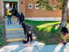 Students maintain social distancing at Ecole Marie Rose as elementary schools outside the greater Montreal area reopen Monday May 11, 2020 in Saint Sauveur, Que.. Schools and daycare centers have been closed due to the COVID-19 pandemic. THE CANADIAN PRESS/Ryan Remiorz