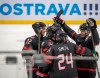 Canada's Dylan Cozens (22), Jared McIssac (14) Liam Foudy (8), Ty Smith (24) and Joe Veleno (9) celebrate their seventh goal against the Czech Republic's during third period action at the World Junior Hockey Championships on Tuesday, December 31, 2019 in Ostrava, Czech Republic. THE CANADIAN PRESS/Ryan Remiorz