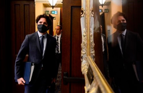 Prime Minister Justin Trudeau arrives to the House of Commons on Parliament Hill during the COVID-19 pandemic in Ottawa on Tuesday, June 2, 2020. THE CANADIAN PRESS/Sean Kilpatrick