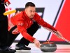 Team Newfoundland skip Brad Gushue takes on Team Nunavut at the Brier in Kingston, Ont., on Tuesday, March 3, 2020. THE CANADIAN PRESS/Sean Kilpatrick