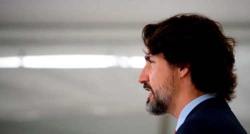 Prime Minister Justin Trudeau holds his daily briefing from Rideau Cottage amid the COVID-19 pandemic in Ottawa on Tuesday, May 26, 2020. THE CANADIAN PRESS/Sean Kilpatrick