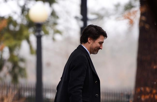 Prime Minister Justin Trudeau leaves following his address to Canadians on the COVID-19 pandemic from Rideau Cottage in Ottawa on Monday, March 30, 2020. THE CANADIAN PRESS/Sean Kilpatrick