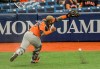 Houston Astros catcher Martin Maldonado chases down a pop fly hit by Tampa Bay Rays' Francisco Mejia in foul territory during the second inning of a baseball game Sunday, May 2, 2021, in St. Petersburg, Fla. (AP Photo/Steve Nesius)
