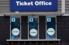 FILE - In this March 14, 2020, file photo, a closed ticket office is shown at Etihad Stadium where Manchester City were due to play Burnley in an English Premier League soccer match, in Manchester, England. The Premier League resumes Wednesday June 17 after its three-month suspension because of the coronavirus outbreak. (AP Photo/Jon Super, File)