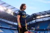 Arsenal's David Luiz leaves the field after getting a red card during the English Premier League soccer match between Manchester City and Arsenal at the Etihad Stadium in Manchester, England, Wednesday, June 17, 2020. The English Premier League resumes Wednesday after its three-month suspension because of the coronavirus outbreak. (Laurence Griffiths/Pool via AP)