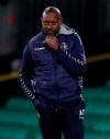 FILE - Dec. 13, 2020 file photo of Kilmarnock soccer manager Alex Dyer. The Kilmarnock soccer team in Scotland’s top league says its manager has been the target of a racially abusive letter. Kilmarnock says it “utterly condemns” the letter containing abuse directed at Alex Dyer who became the league’s only Black manager when he was appointed this summer. (Jane Barlow/PA via AP)