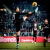 Milan's Zlatan Ibrahimovic controls the ball, during a Serie A soccer match between Brescia and AC Milan, in Brescia, Italy, Friday, Jan. 24, 2020. (Spada/LaPresse via AP)