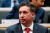 FILE - In this March 15, 2019, file photo, Robbie Fowler, ambassador of FC Liverpool, attends the drawing of the matches for the Champions League 2018/19 quarterfinals at the UEFA headquarters in Nyon, Switzerland. Former Liverpool and England striker Fowler has ended his tenure as coach of the Brisbane Roar in Australian Football’s A-League. The Roar confirmed Monday, June 29, 2020 that Fowler, who returned to Britain in March while the A-League was suspended because of the coronavirus pandemic, will not resume his coaching duties.(Salvatore Di Nolfi/Keystone via AP, File)