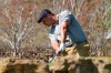 Bryson DeChambeau hits his tee shot on the No. 5 hole during a third round match at the Dell Technologies Match Play Championship golf tournament Friday, March 26, 2021, in Austin, Texas. (AP Photo/David J. Phillip)
