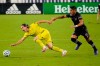 Nashville SC midfielder Alex Muyl, left, and Inter Miami defender Nicolas Figal (5) battle during the first half of an MLS soccer match, Sunday, Aug. 30, 2020, in Nashville, Tenn. Nashville SC won 1-0. (AP Photo/Mark Humphrey)