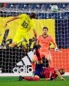 FC Dallas goalkeeper Jimmy Maurer (20) and defender Bressan (4) defend against Nashville SC defender Jack Maher (18) during the first half of an MLS soccer match in Nashville, Tenn., Wednesday, Nov. 4, 2020. (Andrew Nelles/The Tennessean via AP)