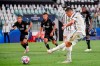 Juventus' Cristiano Ronaldo scores his sides' opening goal on a penalty during the Champions League round of 16 second leg, soccer match between Juventus and Lyon at the Allianz stadium in Turin, Italy, Friday, Aug. 7, 2020. (Marco Alpozzi/LaPresse via AP)