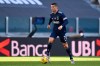 Juventus' Cristiano Ronaldo goes for the ball during the Serie A soccer match between Juventus and Bologna, at the Allianz Stadium in Turin, Italy, Sunday, Jan. 24, 2021. (Fabio Ferrari/LaPresse via AP)