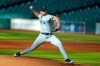 Seattle Mariners starting pitcher Kendall Graveman throws against the Houston Astros during the first inning of a baseball game Monday, July 27, 2020, in Houston. (AP Photo/David J. Phillip)