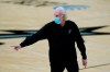 San Antonio Spurs coach Gregg Popovich walks off the court after he was ejected during the first half of the team's NBA basketball game against the Los Angeles Lakers in San Antonio, Wednesday, Dec. 30, 2020. (AP Photo/Eric Gay)