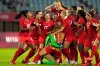 CP
Canada's players celebrate winning 4-3 in a penalty shootout against Brazil during a women's quarterfinal soccer match at the 2020 Summer Olympics, Friday. (Andre Penner / The Associated Press)