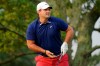 Patrick Reed, of the United States, follows his drive off the second tee during the first round of the US Open Golf Championship, Thursday, Sept. 17, 2020, in Mamaroneck, N.Y. (AP Photo/John Minchillo)