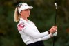 Sophia Popov, of Germany watches her drive off the 16th tee during the second round of the U.S. Women's Open golf tournament in Houston, Friday, Dec. 11, 2020. (AP Photo/Eric Gay)