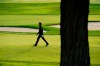 Rafael Cabrera Bello, of Spain, walks up the 12th fairway during the second round of the US Open Golf Championship, Friday, Sept. 18, 2020, in Mamaroneck, N.Y. (AP Photo/Charles Krupa)