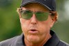 Phil Mickelson, of the United States, prepares to play his shot from the third tee during the first round of the US Open Golf Championship, Thursday, Sept. 17, 2020, in Mamaroneck, N.Y. (AP Photo/John Minchillo)