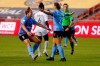 Chicago Red Stars' Bianca St. George (29) celebrates with teammate Savannah McCaskill (9) after scoring against the Sky Blue during the first half of an NWSL Challenge Cup soccer semifinal match Wednesday, July 22, 2020, in Sandy, Utah. (AP Photo/Rick Bowmer)