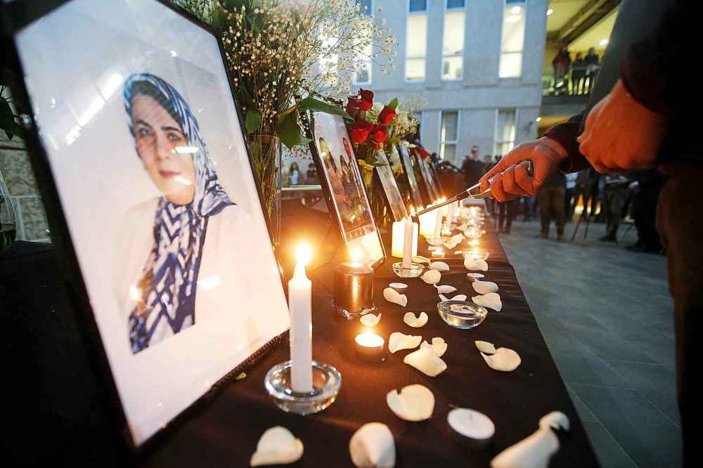 THE CANADIAN PRESS/John Woods
The vigil was organized by the University of Manitoba Iranian Students Association (UMISA) for the Winnipeg victims killed in a plane crash in Iran earlier in the week.