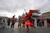 CP
Members of the Assembly of First Nations perform in St. Peter's Square at the Vatican. (Alessandra Tarantino / The Associated Press)