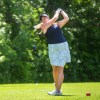 MIKAELA MACKENZIE / WINNIPEG FREE PRESS
Veronica Vetesnik tees off in the Manitoba Women’s Amateur Championship at Bel Acres in Winnipeg Tuesday.